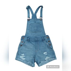 HOLLISTER high-rise‎ mom short overall 4" size XS